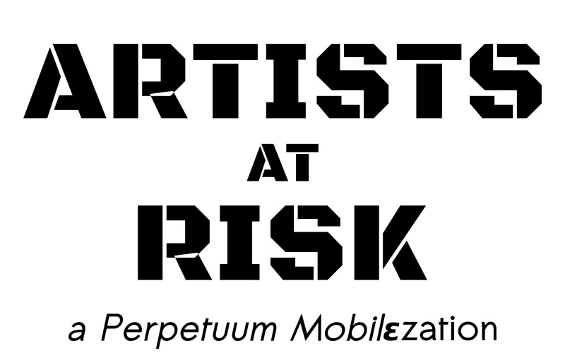 The text logo »Artists at Risk« in black on white background.
