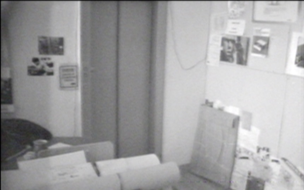 Video still from »Making Radical Software« by Ryan Schneider, Ira Schneider and Michael Shamberg in black and white