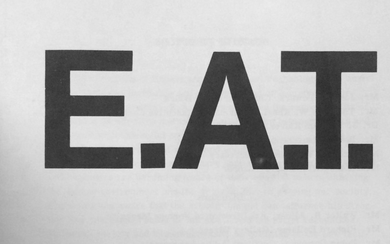 The letters E.A.T.